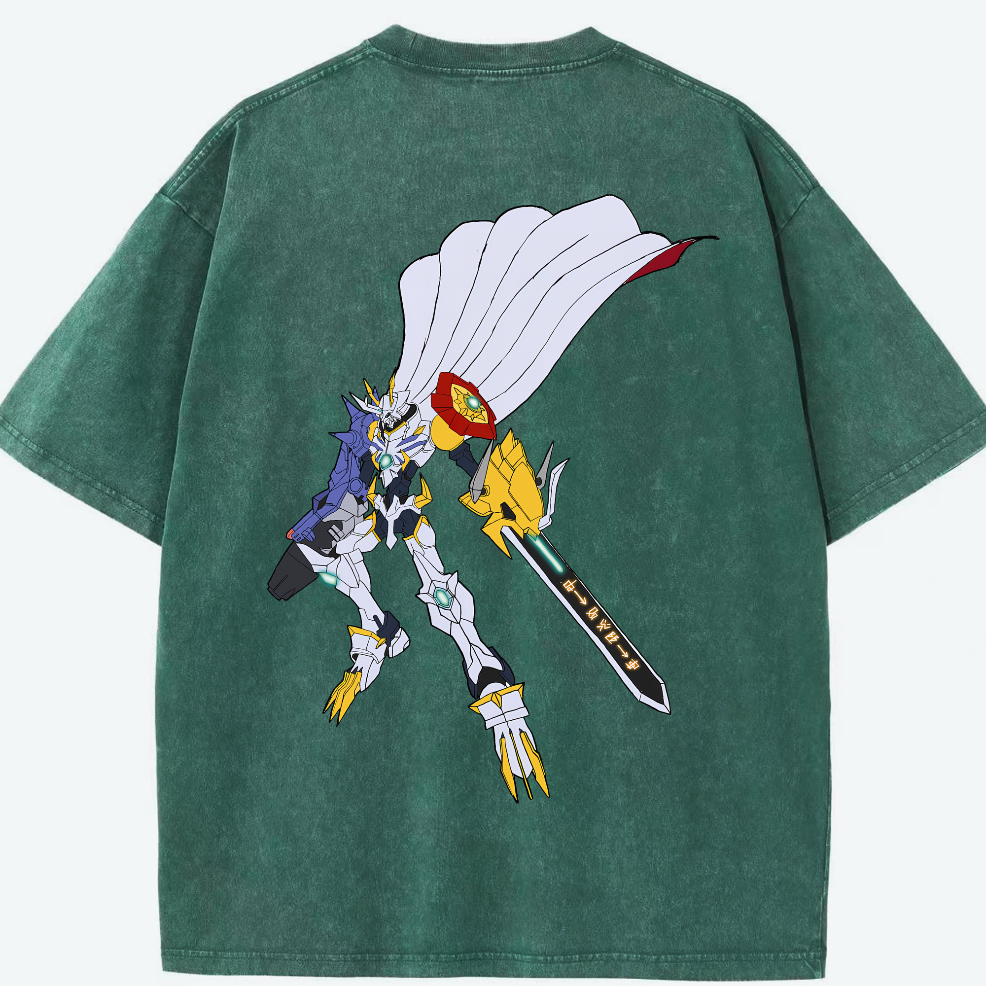 （画像用） Digimon デジタルモンスター/デジモン 綿100% ヴィンテージ風 半袖Tシャツ（背面プリント）